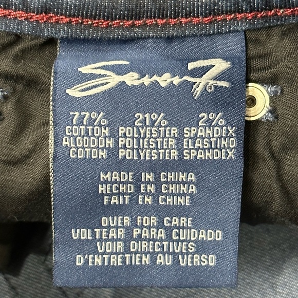 Women's Seven7 8 Medium Jean Jeans Denim Navy Blue Stretch Slim Straight NWOT - Picture 11 of 11